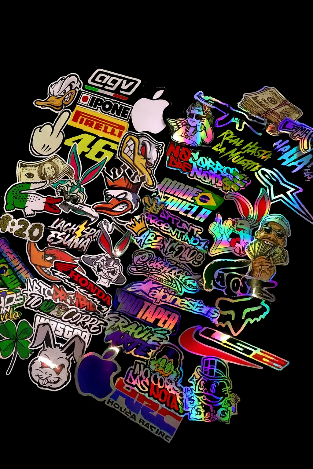 Pack 50 unidades tornasoladas y de vinilo 